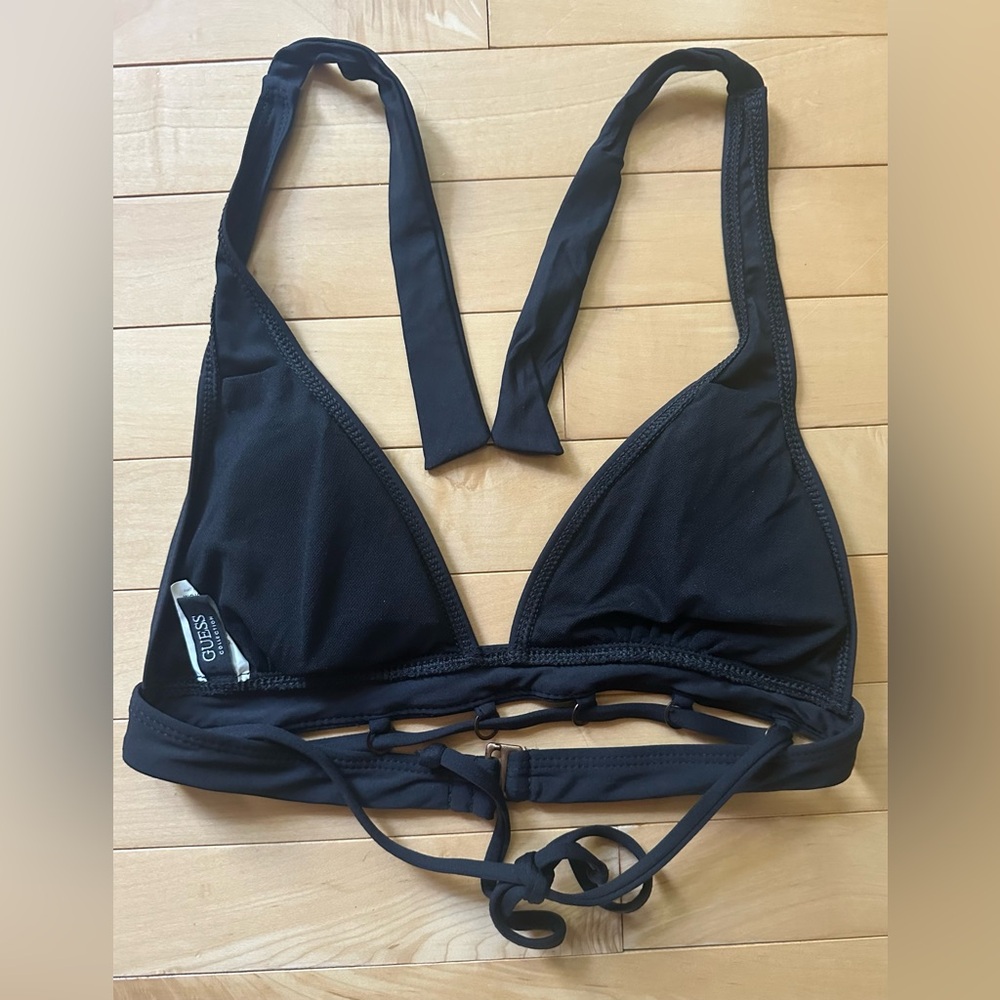 Guess black bikini top-size medium